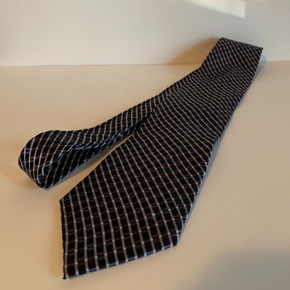 Pronto Uomo Men's Black Silk Necktie - Picture 6 of 7